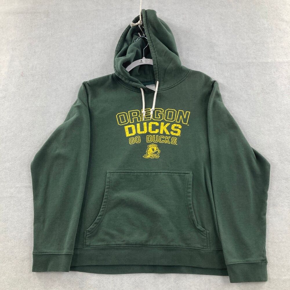 Russell Oregon Ducks Hoodie Mens 3XL Green Pullover Sweatshirt Activewear